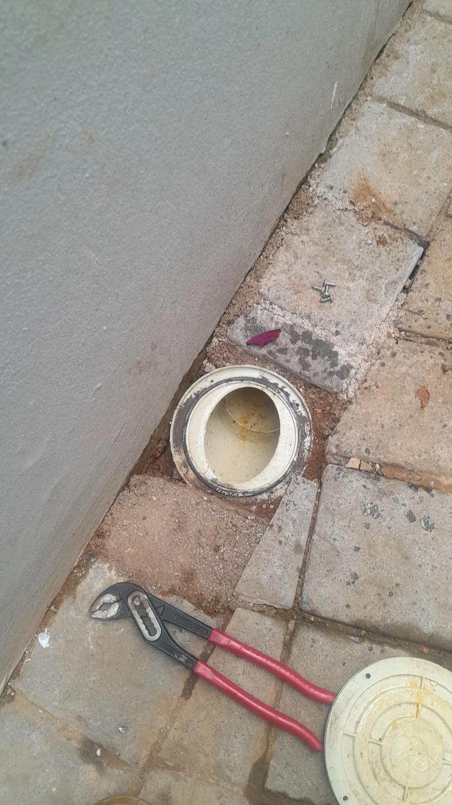 Sink with standing water due to blockage in Inanda