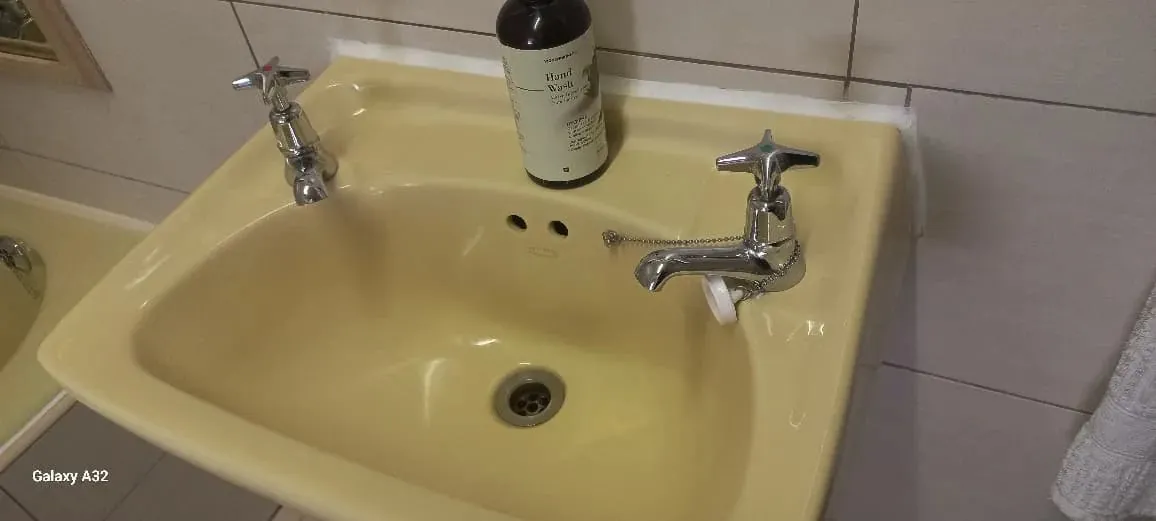 Professional plumbing work in progress
