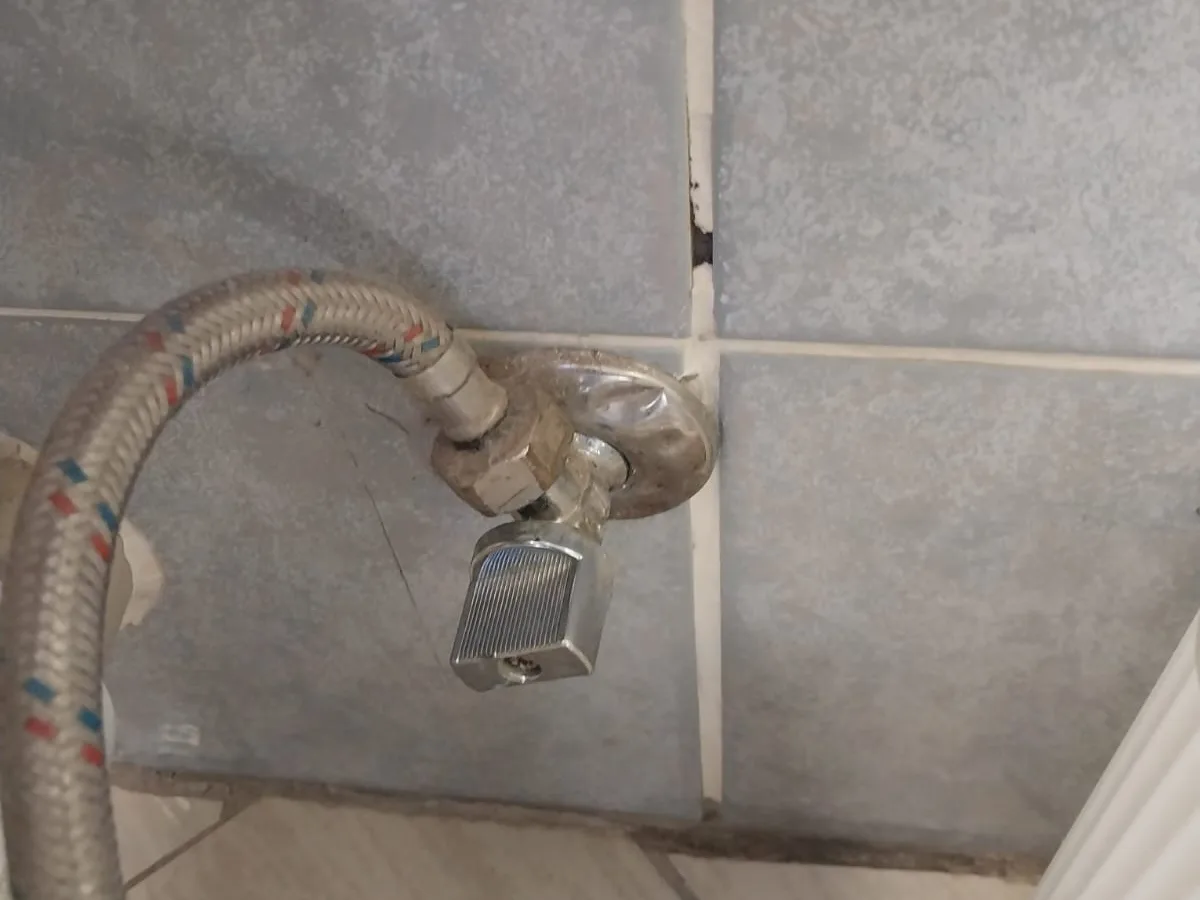 Close-up of completed plumbing repair work