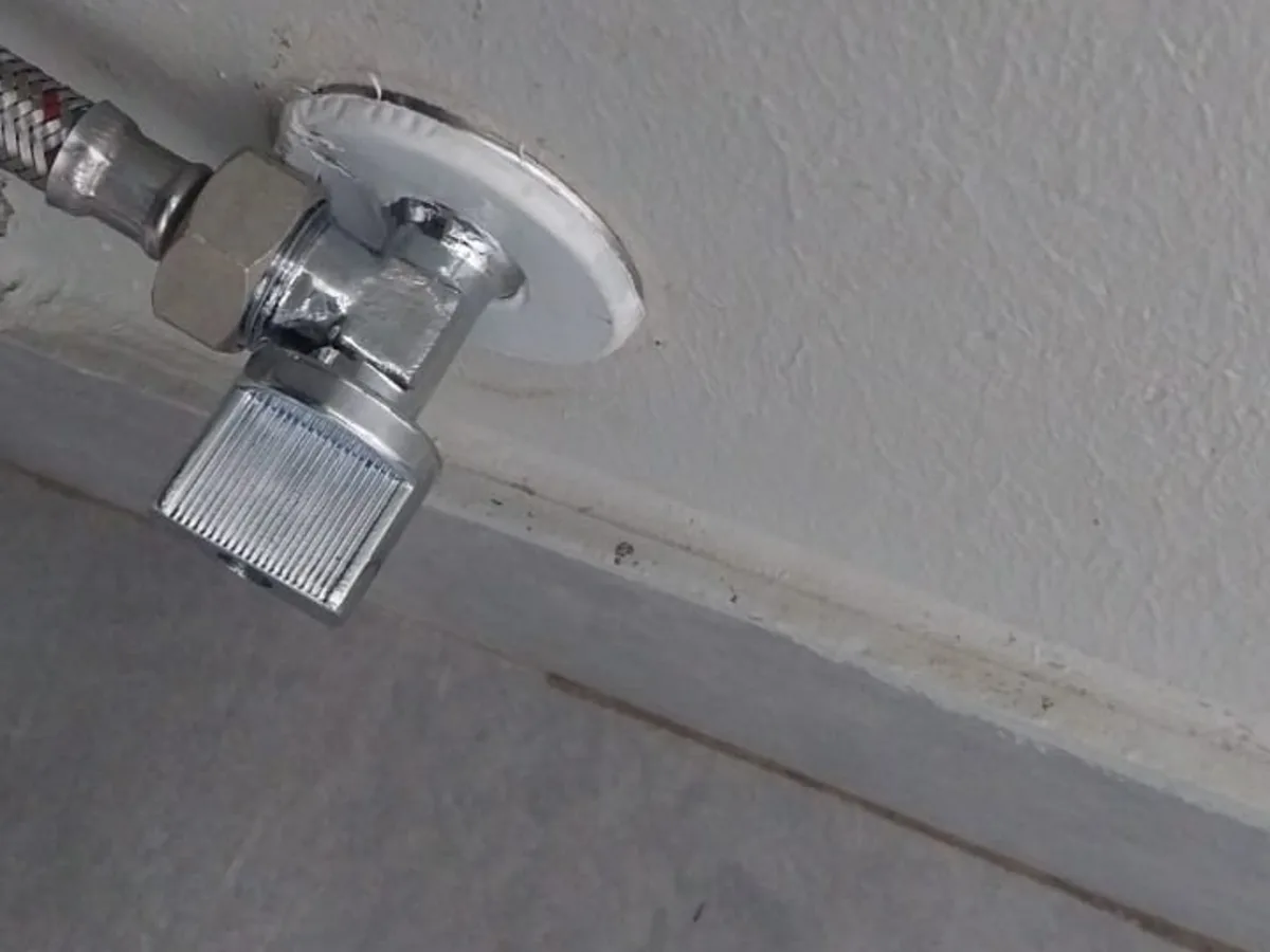 Close-up of completed plumbing repair work