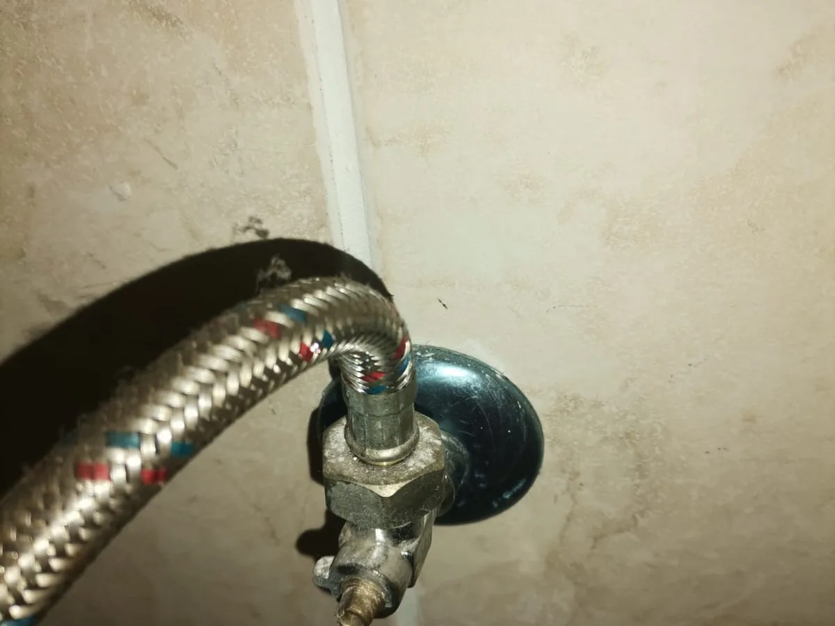 Close-up of completed plumbing repair work