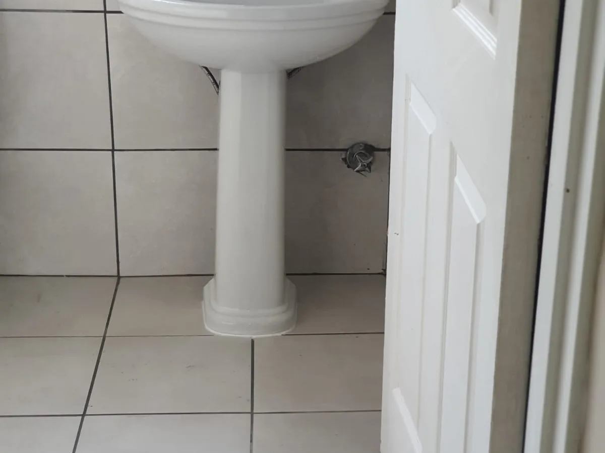 Close-up of completed plumbing repair work