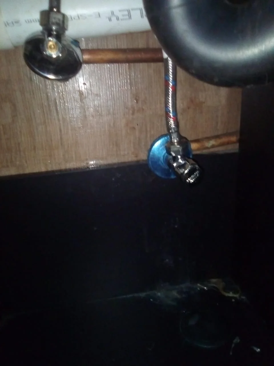 Close-up of completed plumbing repair work