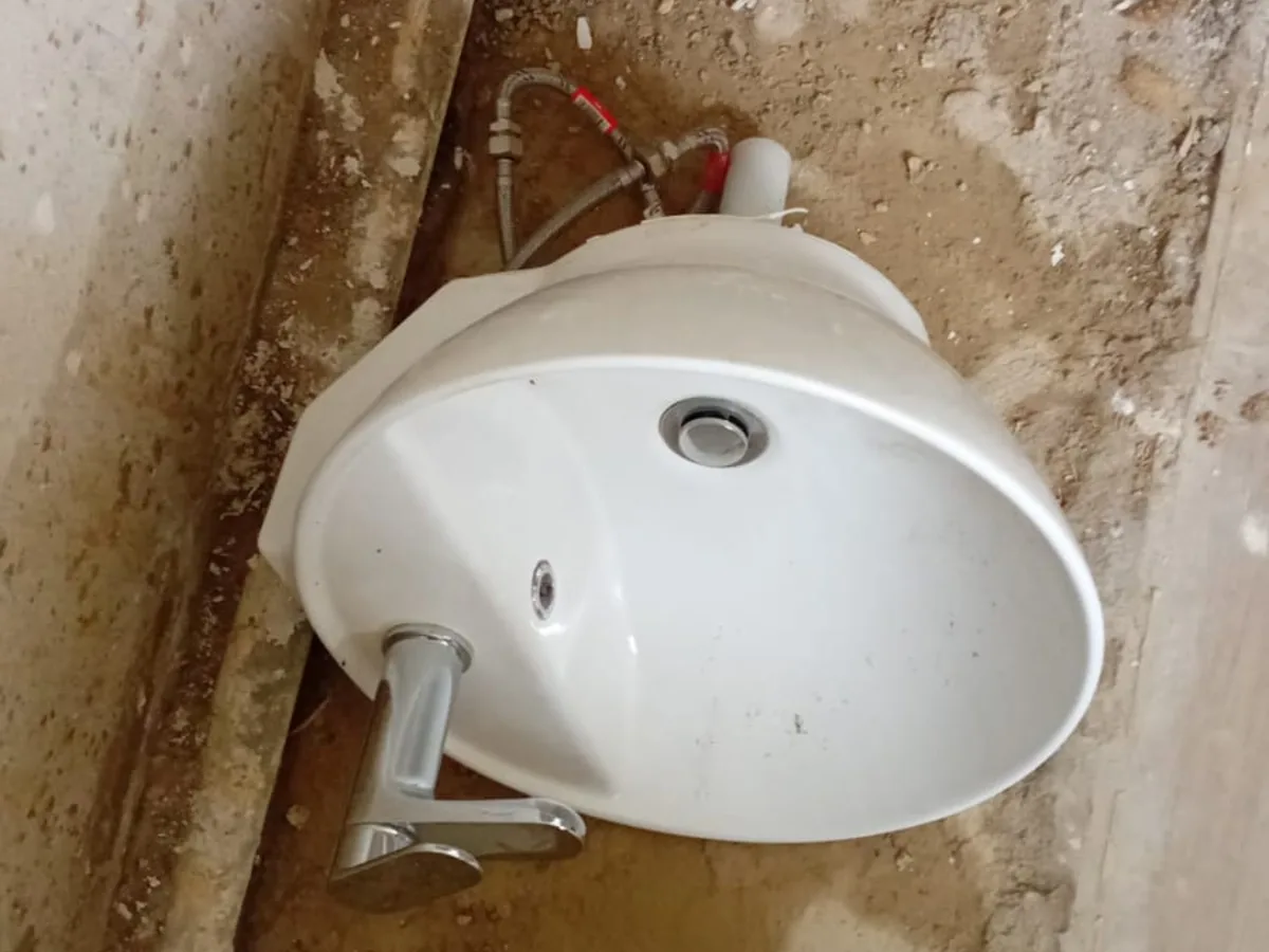 Close-up of completed plumbing repair work