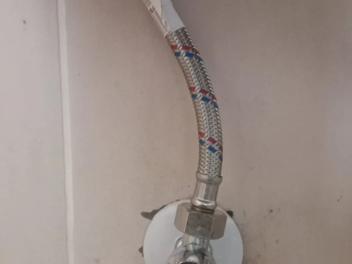 Close-up of completed plumbing repair work