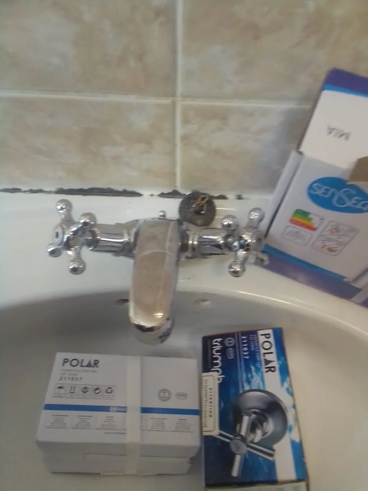 Close-up of completed plumbing repair work