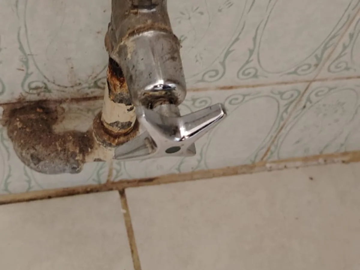 Close-up of completed plumbing repair work