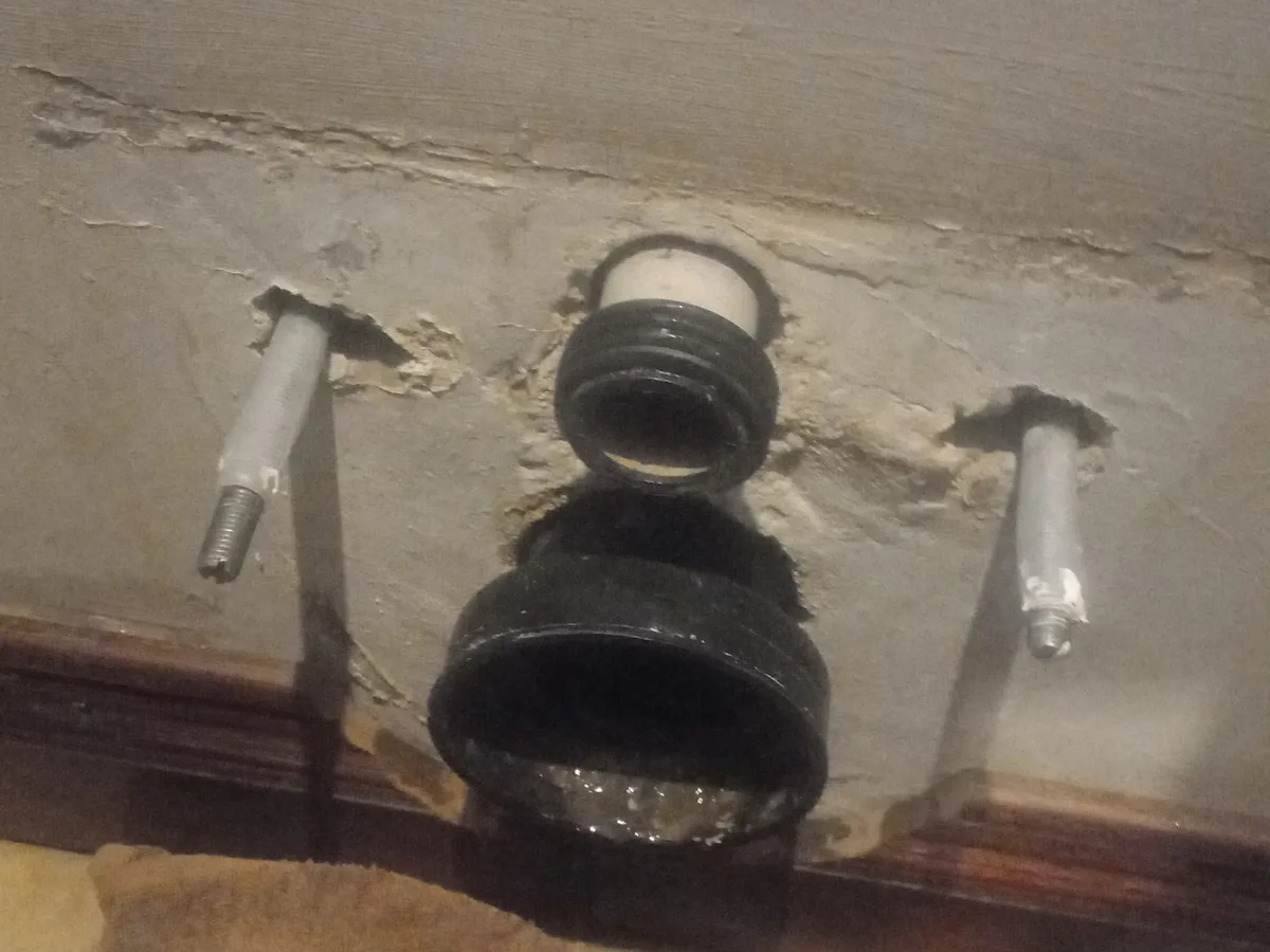 Close-up of completed plumbing repair work