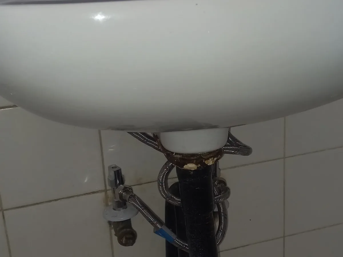Close-up of completed plumbing repair work