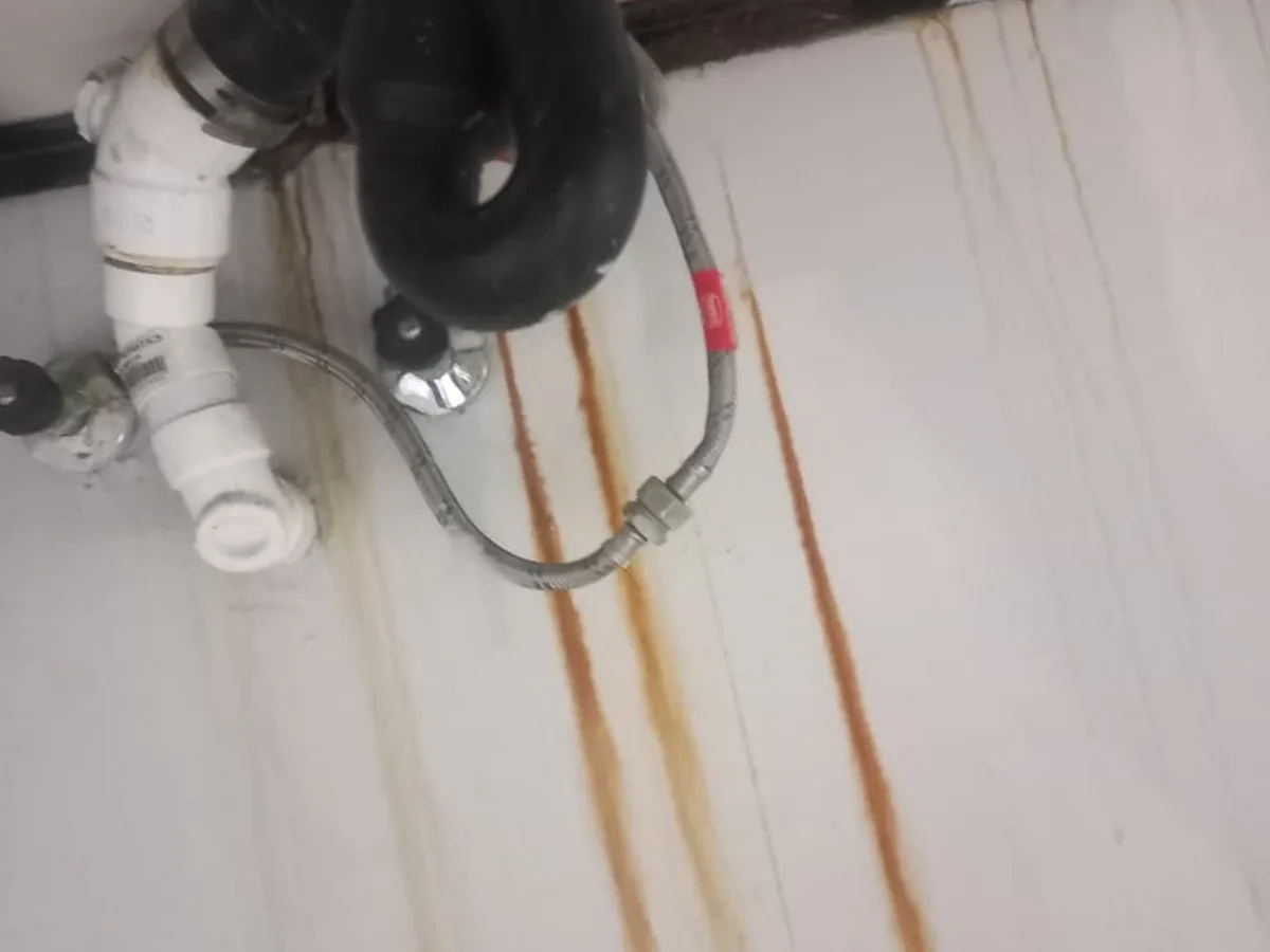 Close-up of completed plumbing repair work