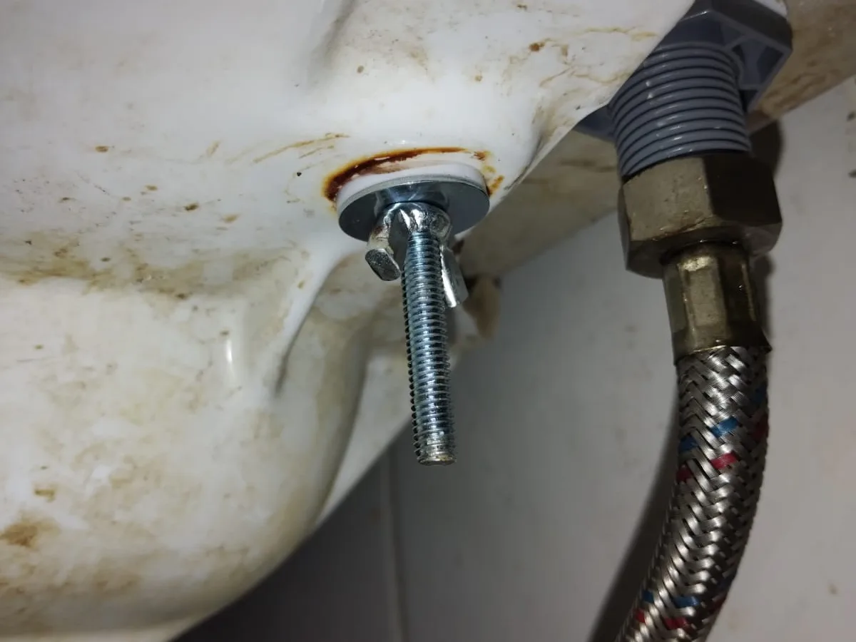 Close-up of completed plumbing repair work