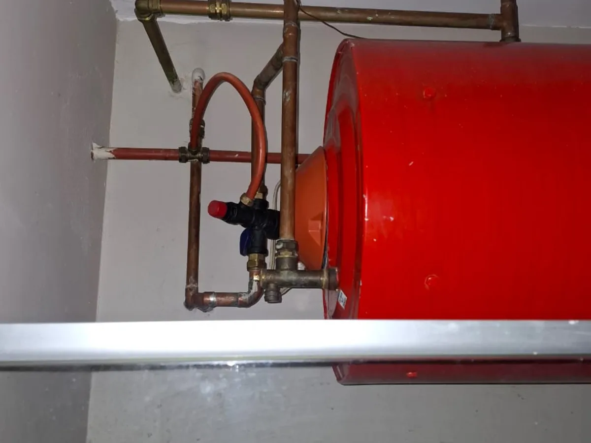Close-up of completed plumbing repair work