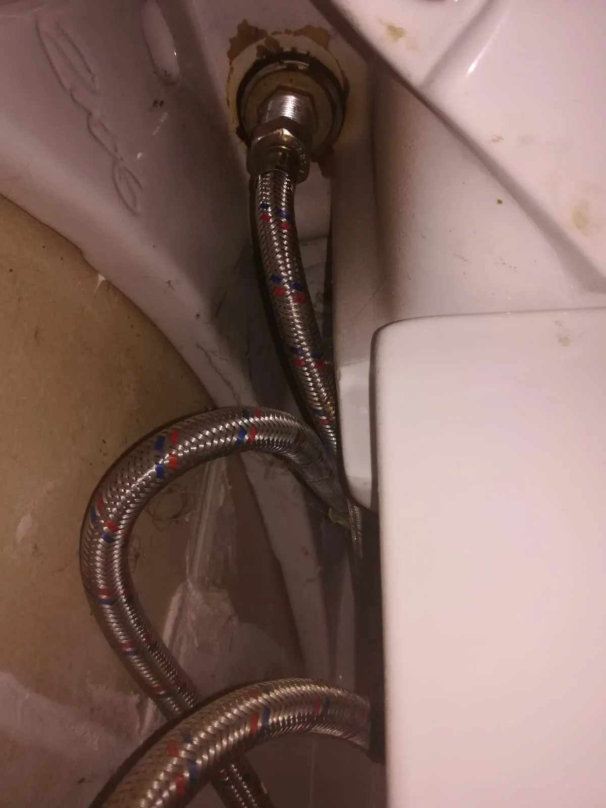 Close-up of completed plumbing repair work