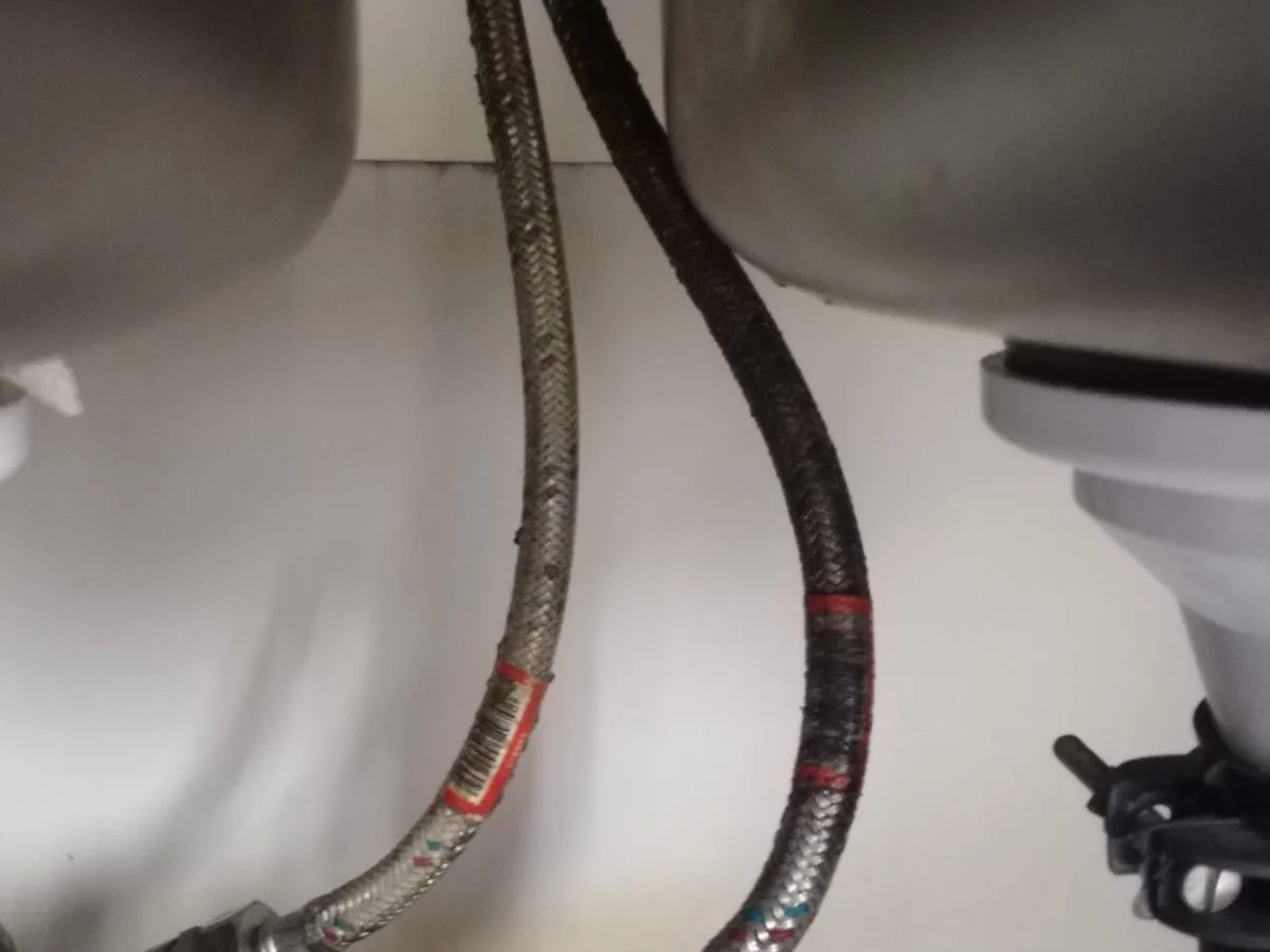 Close-up of completed plumbing repair work