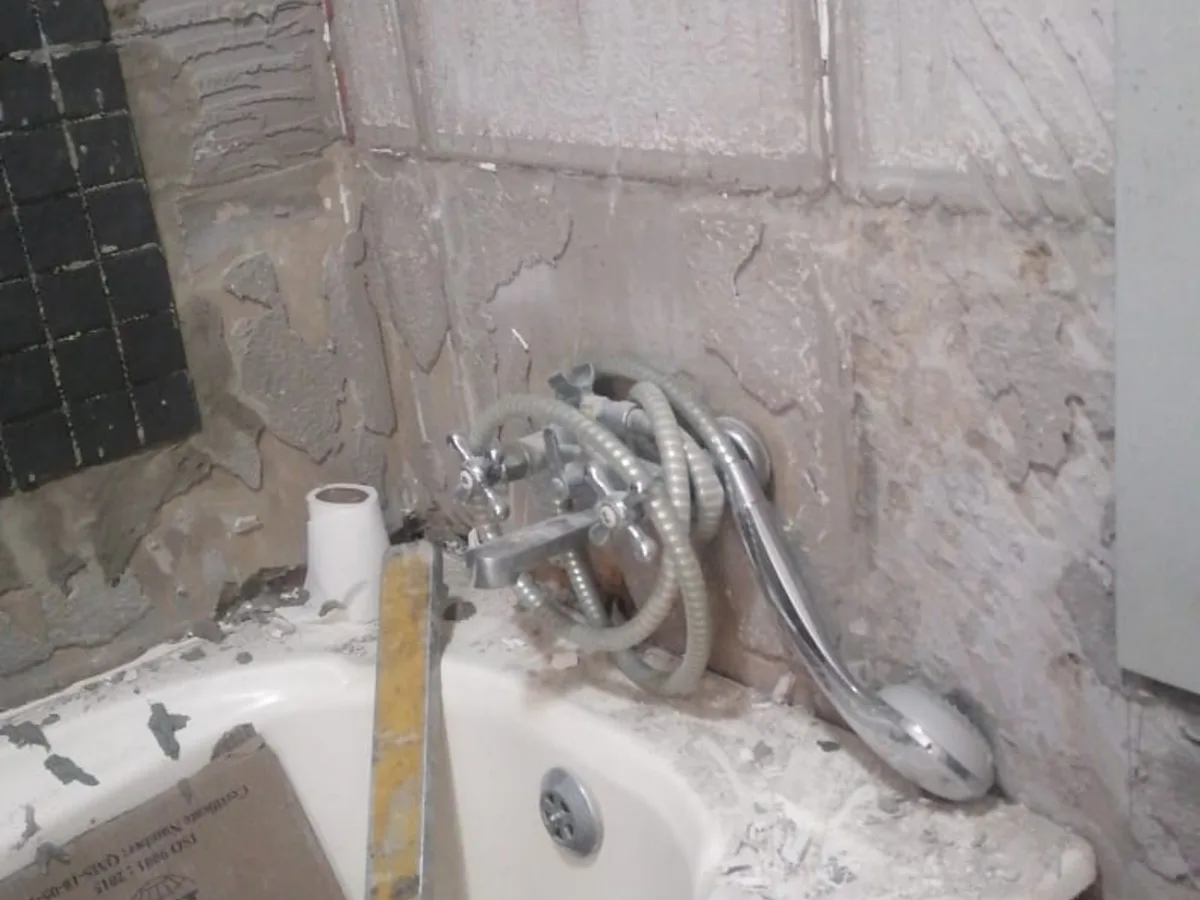 Close-up of completed plumbing repair work