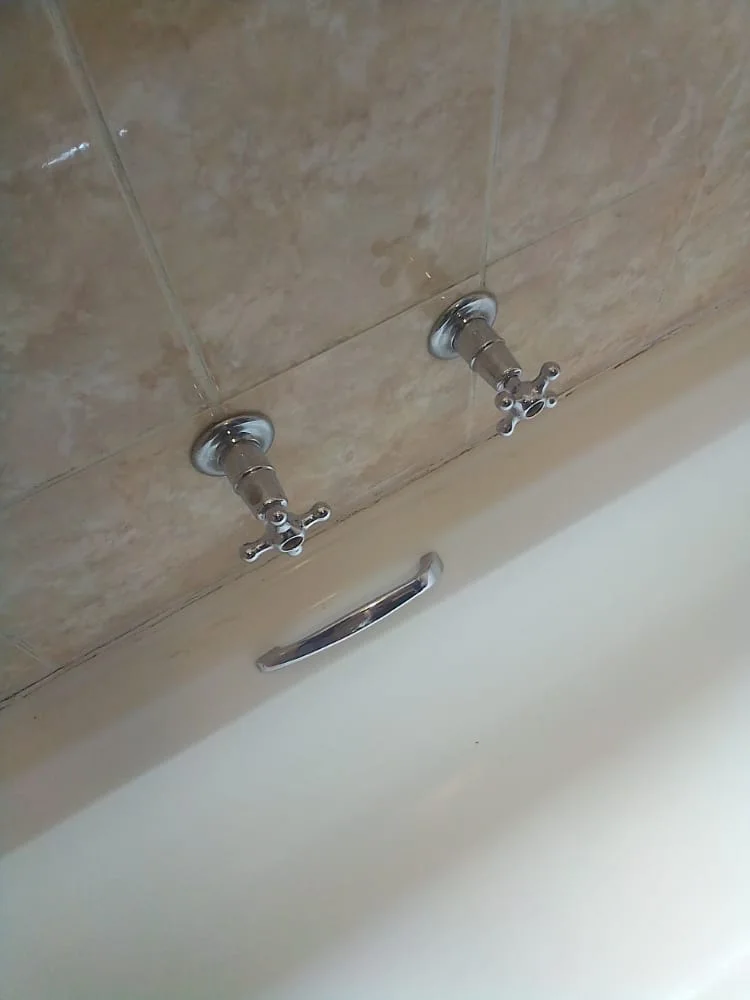 Close-up of completed plumbing repair work