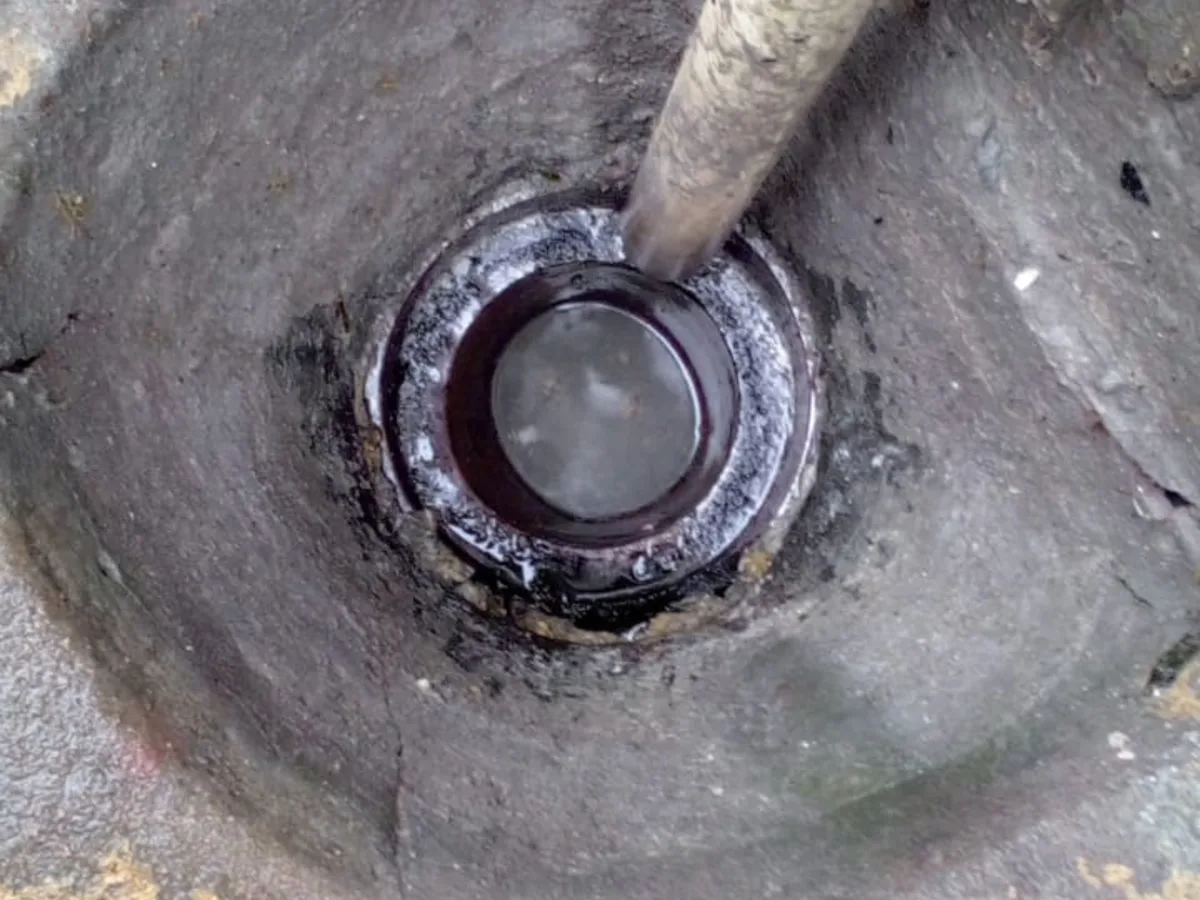 Close-up of completed plumbing repair work