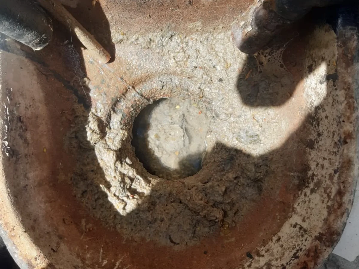 Close-up of completed plumbing repair work