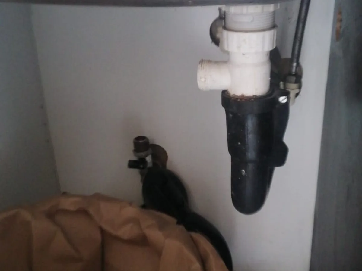 Close-up of completed plumbing repair work
