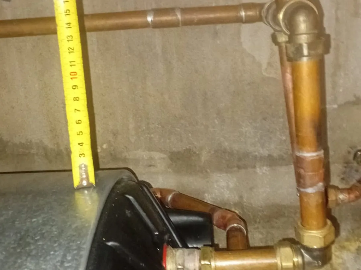 Close-up of completed plumbing repair work