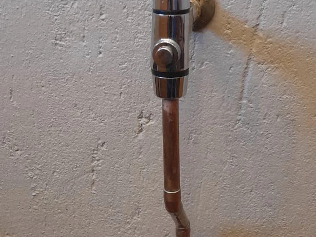 Close-up of completed plumbing repair work