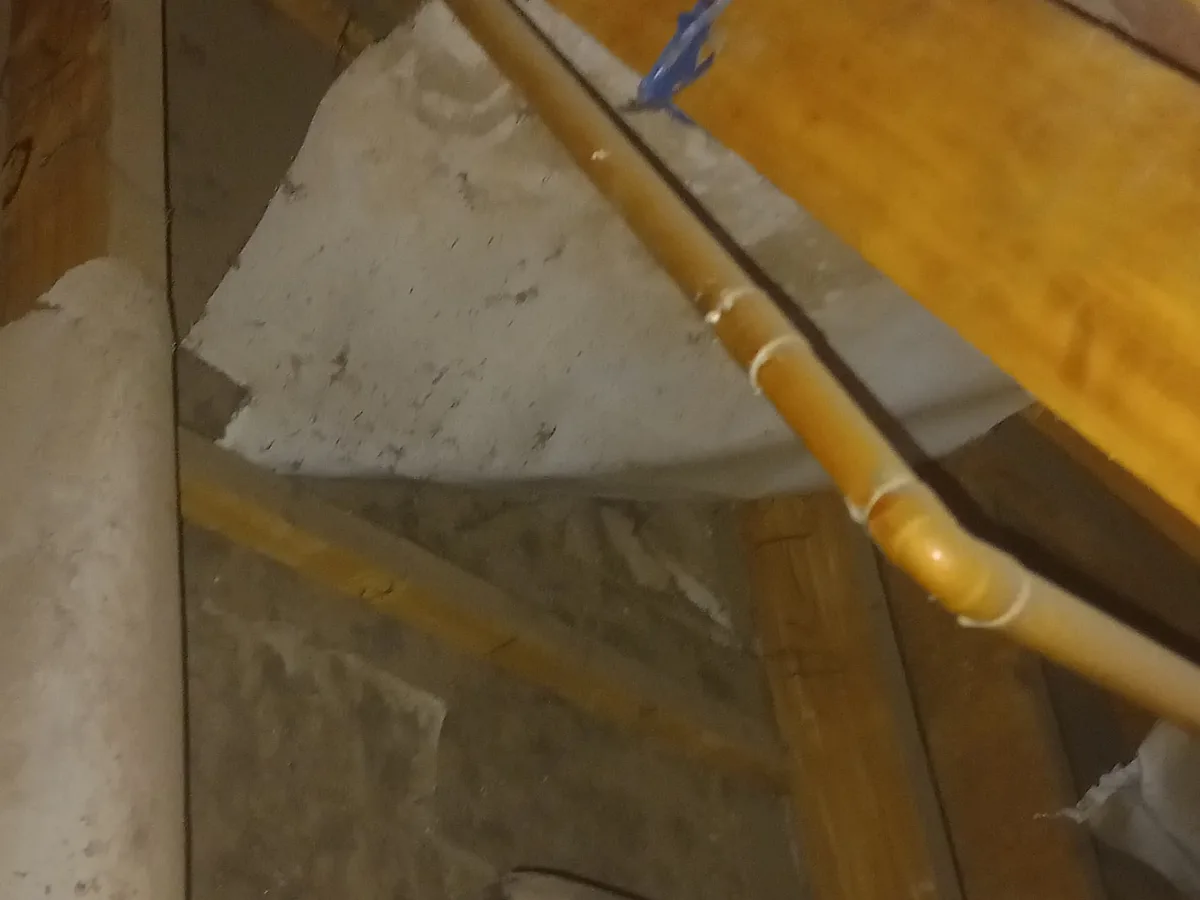 Close-up of completed plumbing repair work
