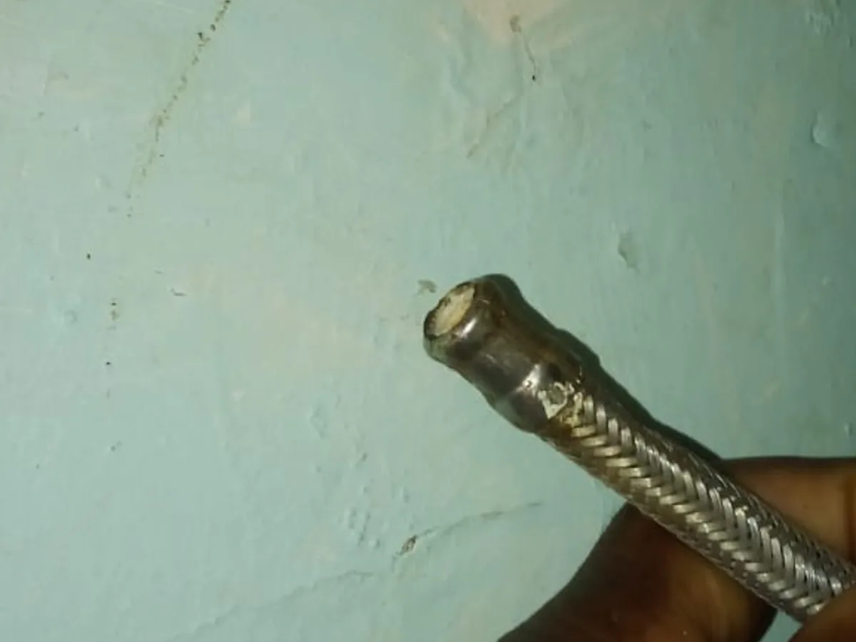 Close-up of completed plumbing repair work