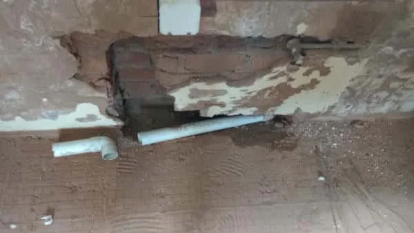 Close-up of completed plumbing repair work