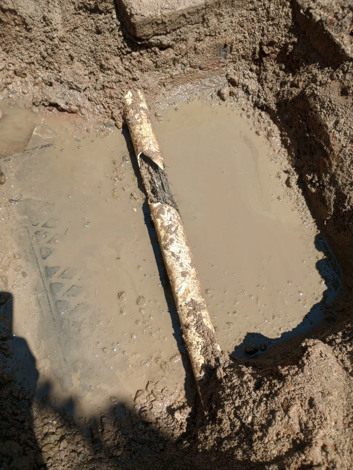 Close-up of completed plumbing repair work