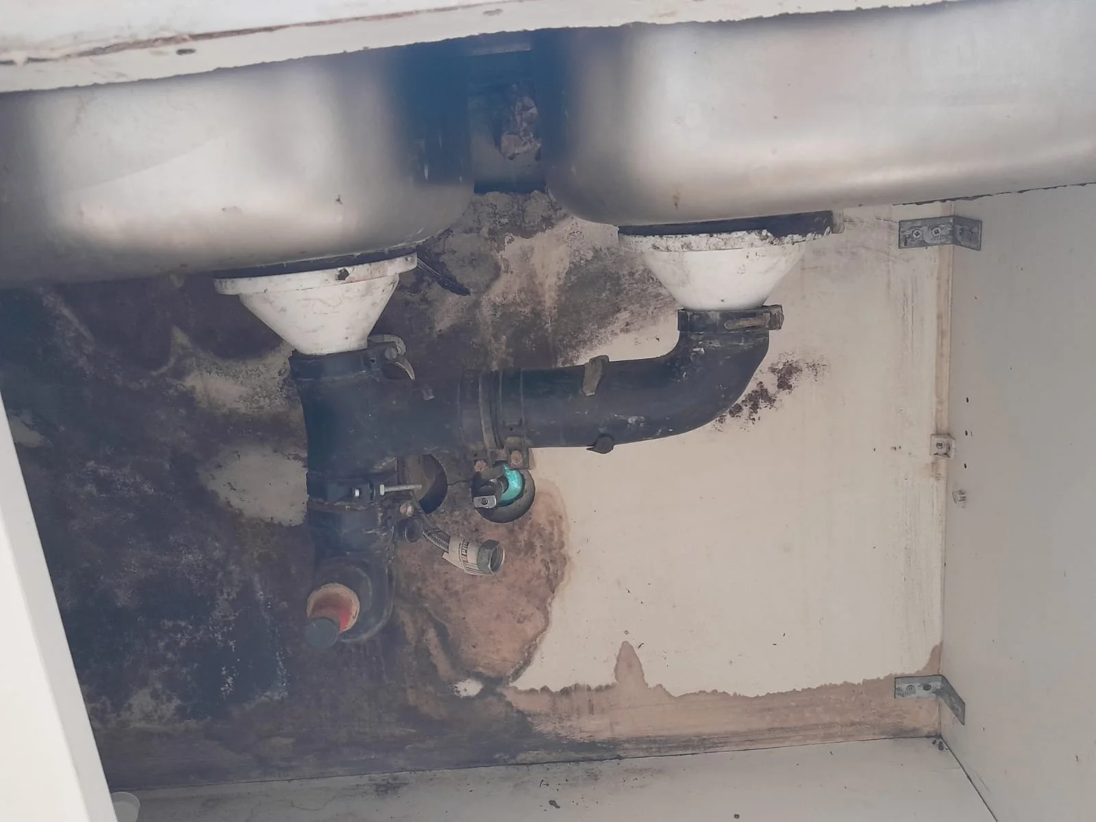 Close-up of completed plumbing repair work