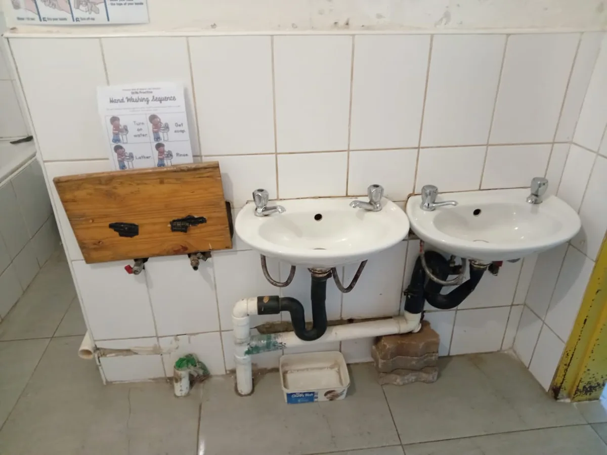 Close-up of completed plumbing repair work