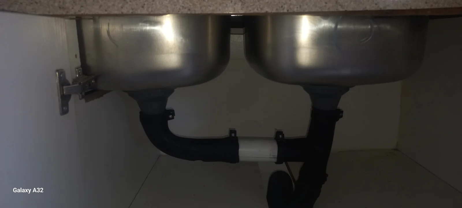 Close-up of completed plumbing repair work