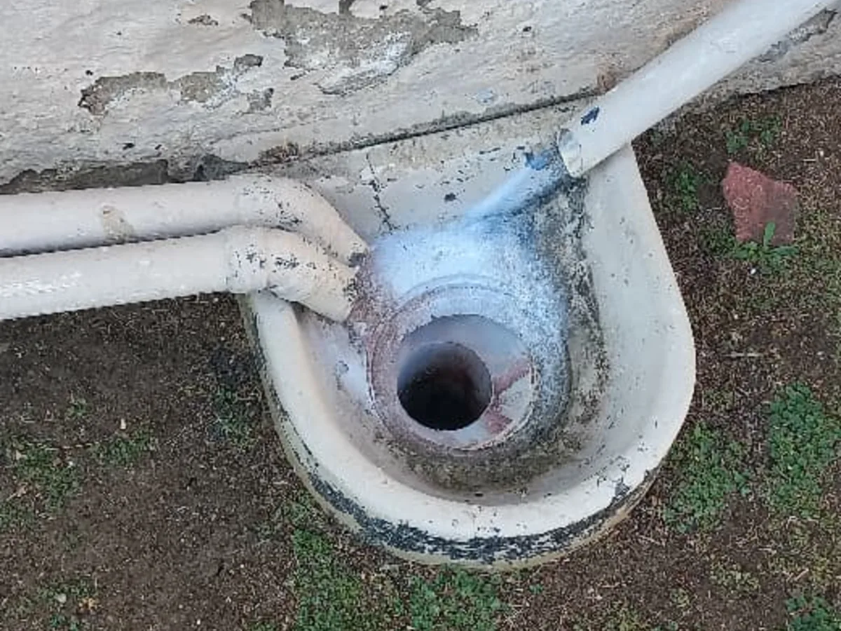 Close-up of completed plumbing repair work