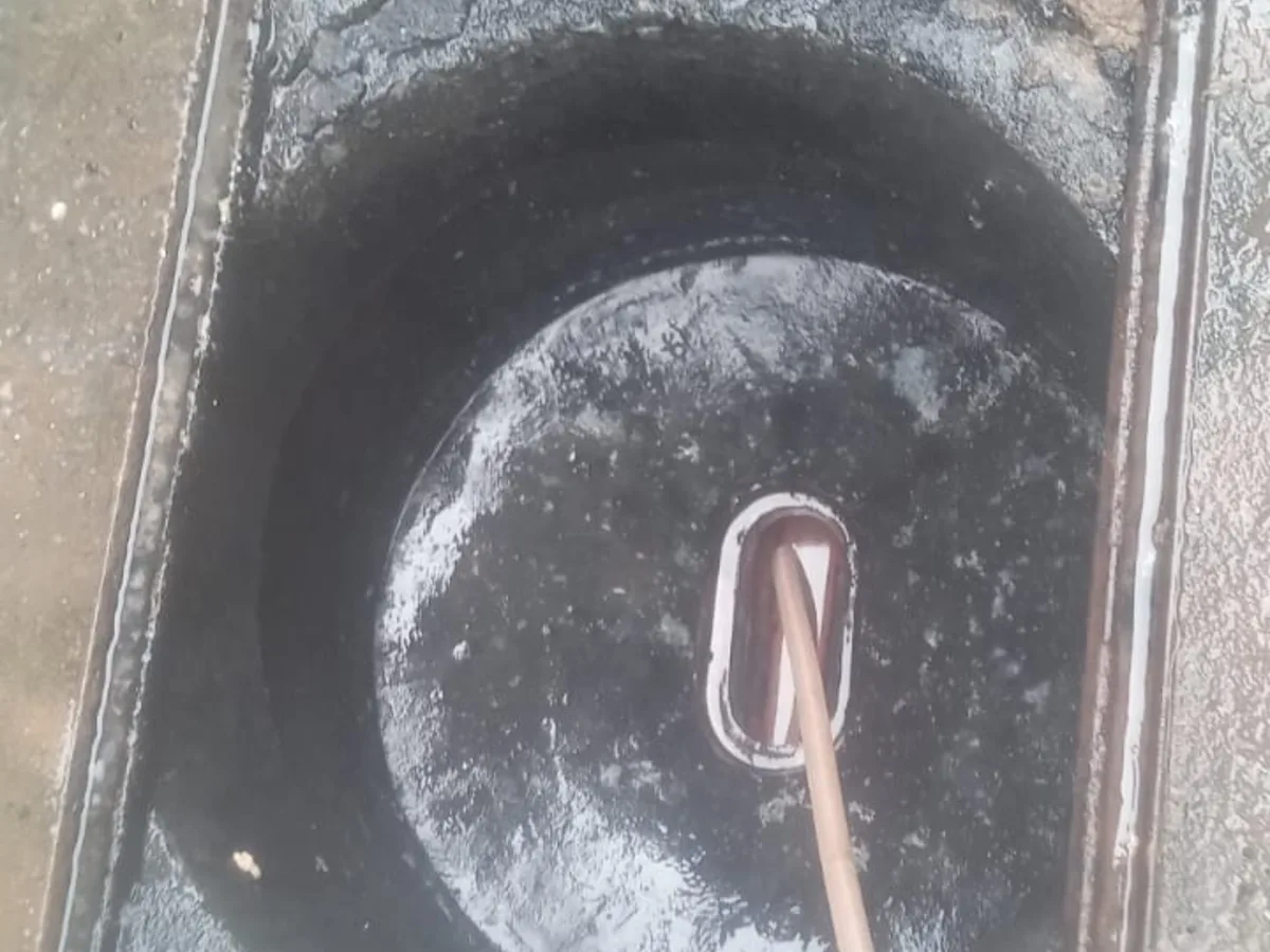 Close-up of completed plumbing repair work
