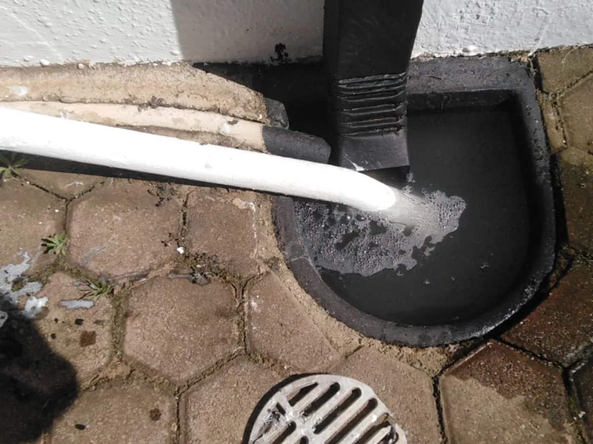 Close-up of completed plumbing repair work