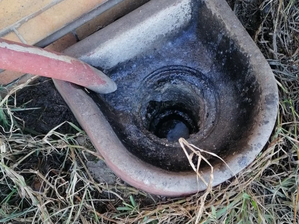 Close-up of completed plumbing repair work