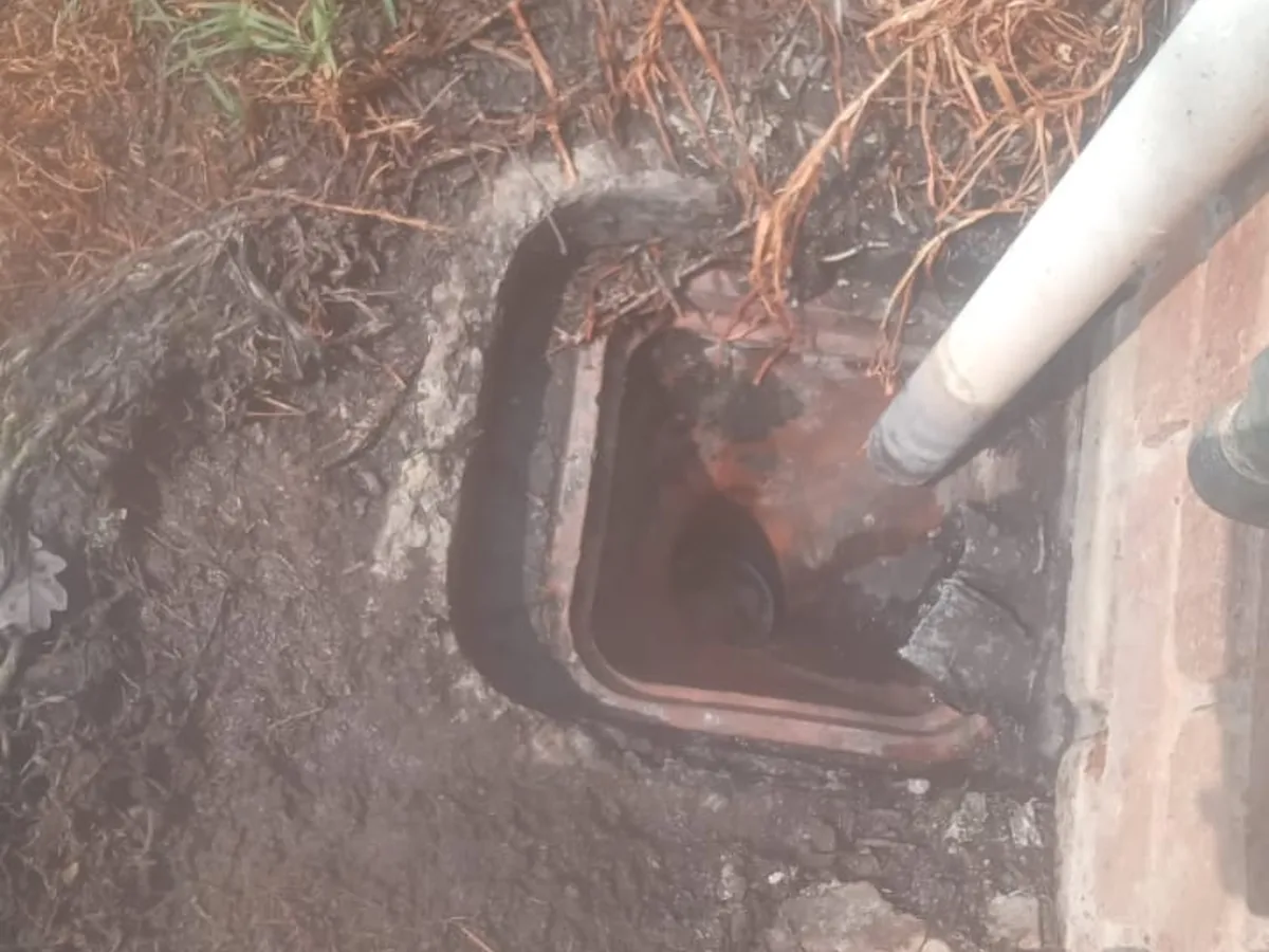 Close-up of completed plumbing repair work