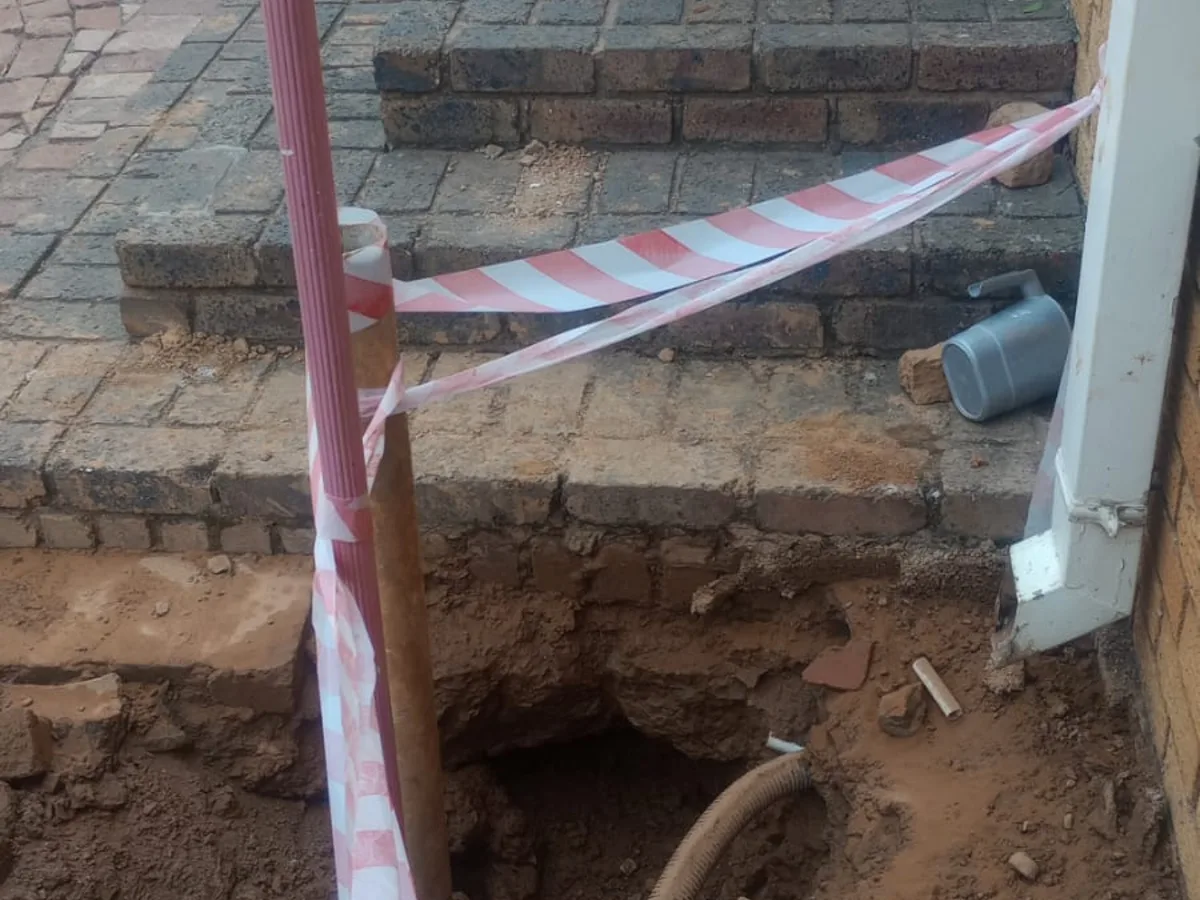 Close-up of completed plumbing repair work