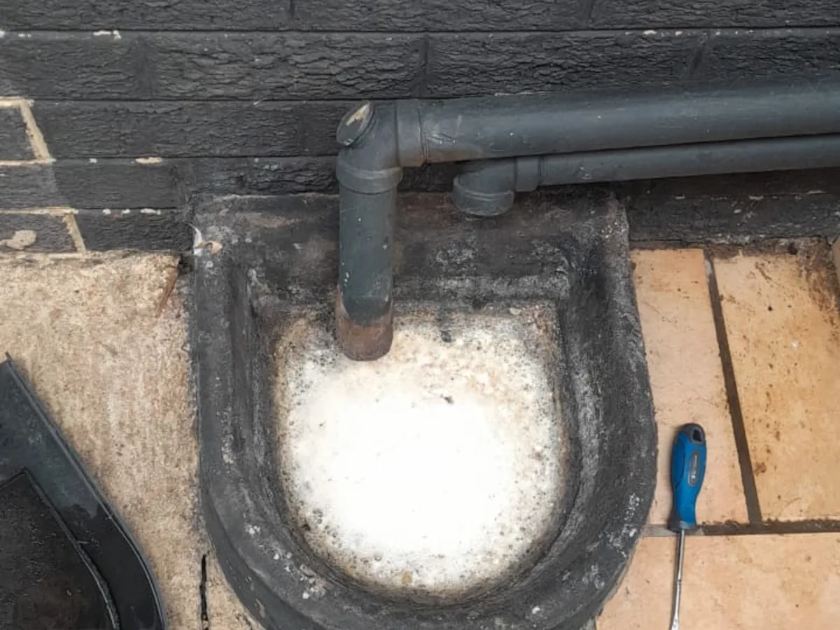 Close-up of completed plumbing repair work