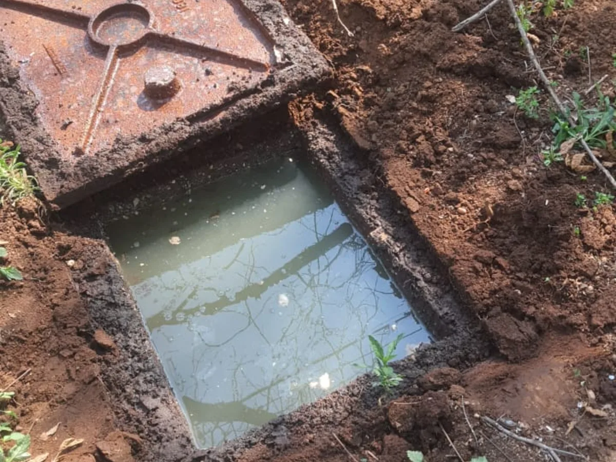 Close-up of completed plumbing repair work