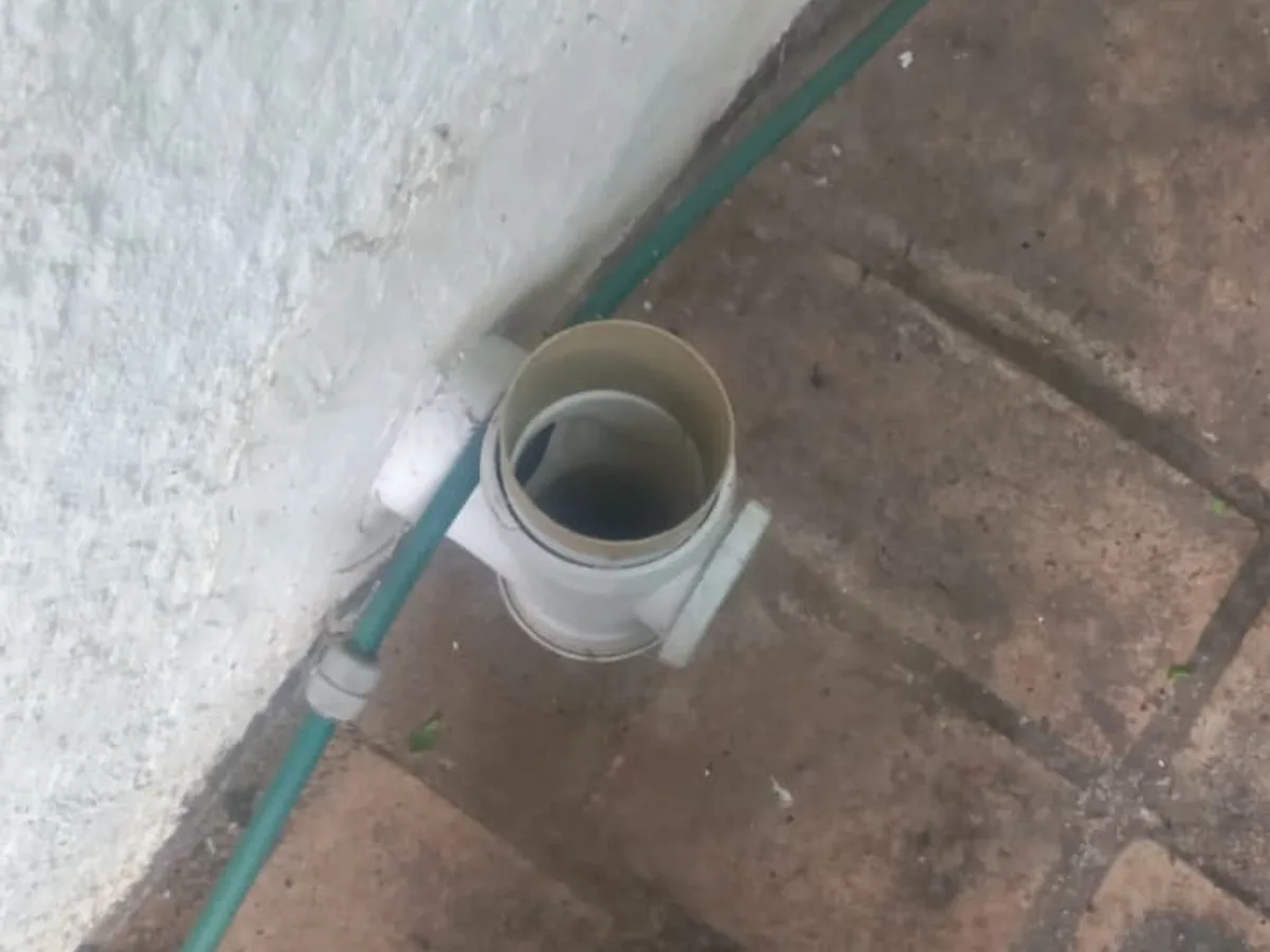 Close-up of completed plumbing repair work