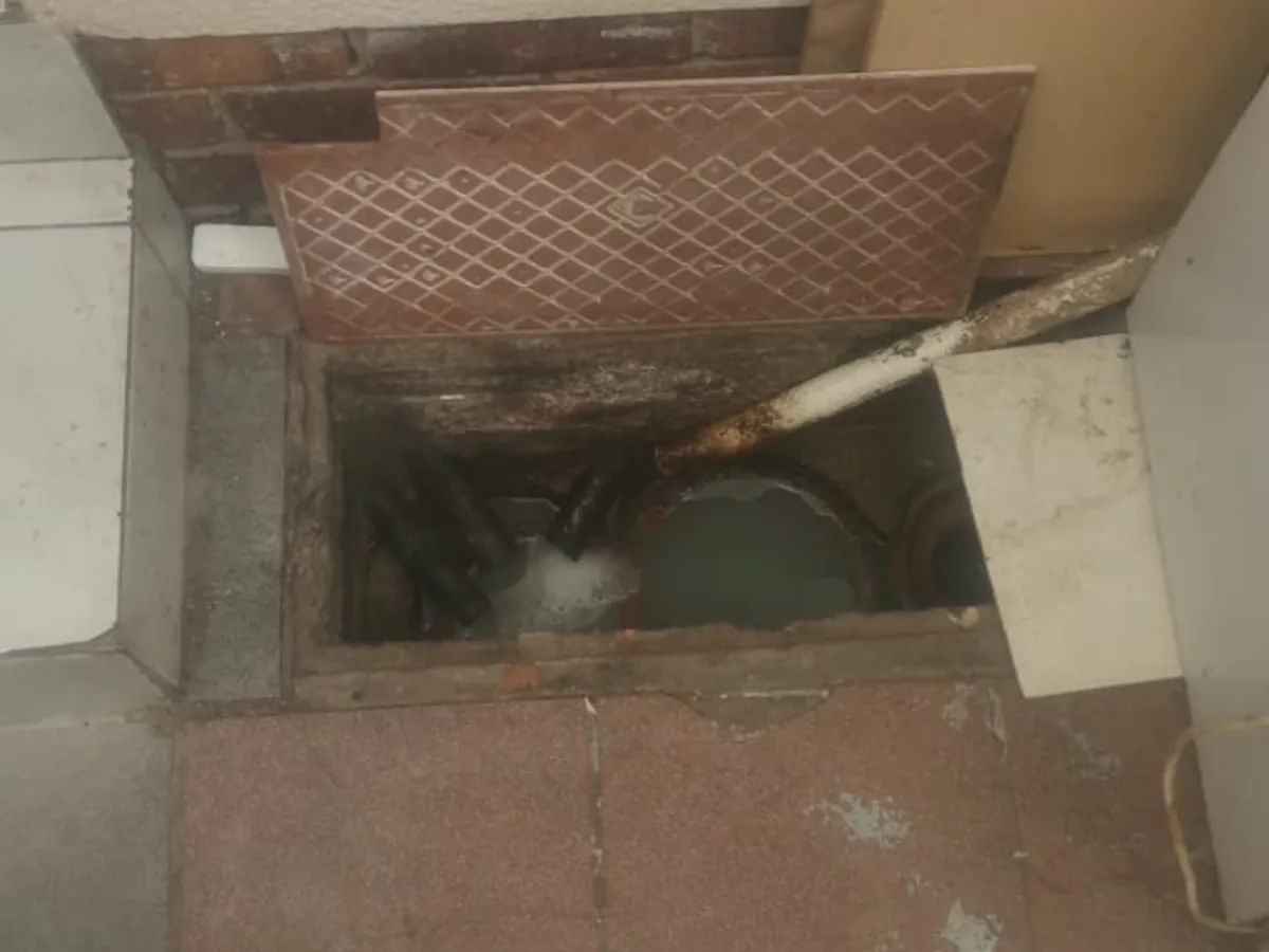 Close-up of completed plumbing repair work