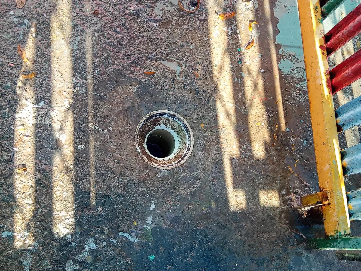 Close-up of completed plumbing repair work