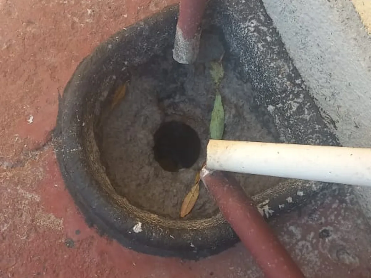 Close-up of completed plumbing repair work