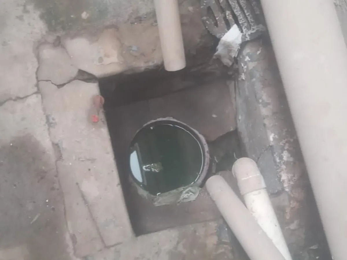 Close-up of completed plumbing repair work