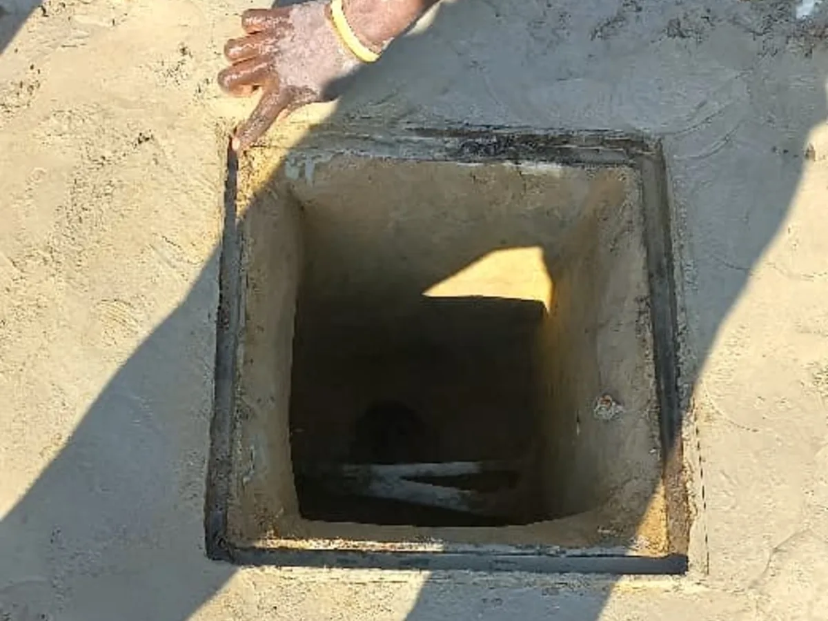 Close-up of completed plumbing repair work