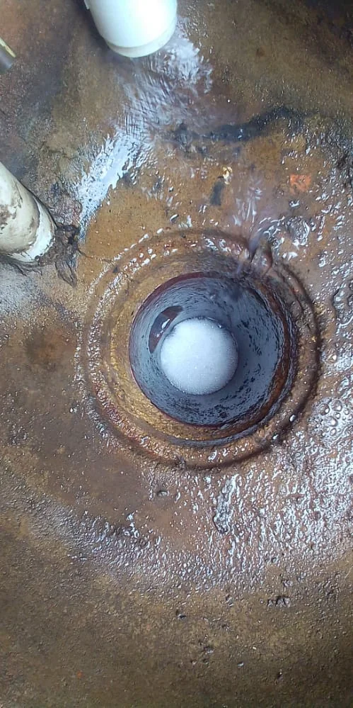 Close-up of completed plumbing repair work