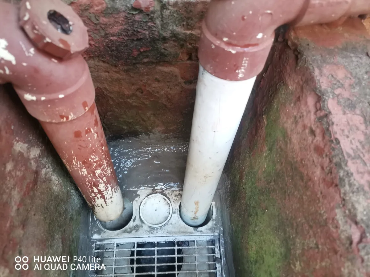 Close-up of completed plumbing repair work