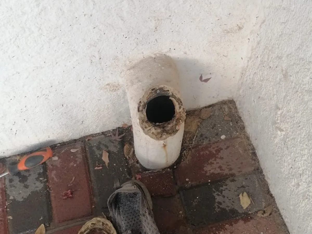 Close-up of completed plumbing repair work