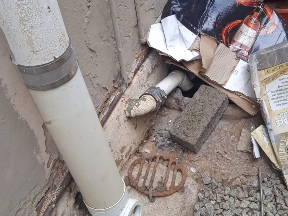 Close-up of completed plumbing repair work